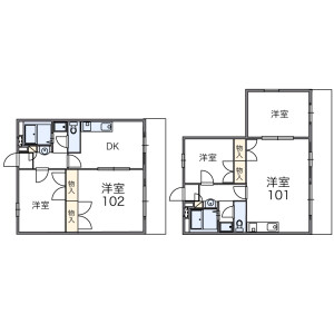 2DK Apartment in Chizuka - Kofu-shi Floorplan