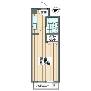1R Mansion in Kitaotsuka - Toshima-ku Floorplan