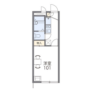葛饰区柴又-1K公寓 楼层布局