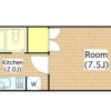 1K Apartment to Rent in Suita-shi Floorplan