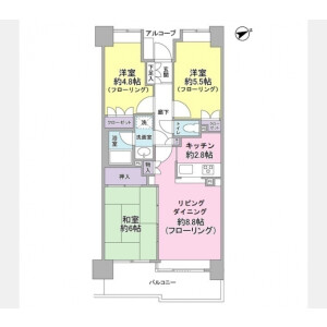 3LDK Mansion in Nishirokugo - Ota-ku Floorplan