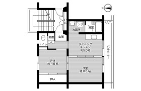 2DK Mansion in Kiyosue nishimachi - Shimonoseki-shi