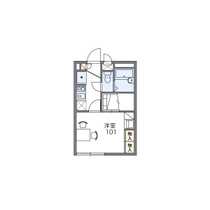 1K Mansion in Higashihara - Hiroshima-shi Asaminami-ku Floorplan