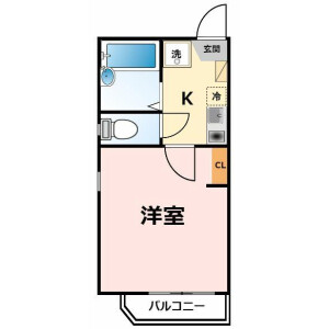 1K Apartment in Oda - Kawasaki-shi Kawasaki-ku Floorplan