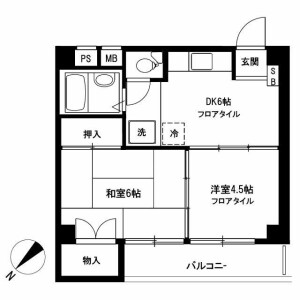 2K Mansion in Minamioi - Shinagawa-ku Floorplan