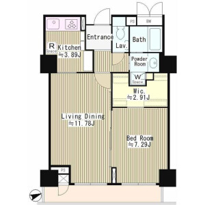 1LDK Mansion in Jinnan - Shibuya-ku Floorplan