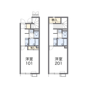 1K Apartment in Zaimokucho - Ueda-shi Floorplan