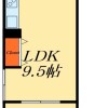1LDK Apartment to Rent in Ichikawa-shi Floorplan
