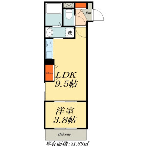 1LDK Apartment in Ichikawa - Ichikawa-shi Floorplan