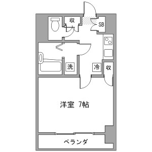 1K Mansion in Higashikanda - Chiyoda-ku Floorplan