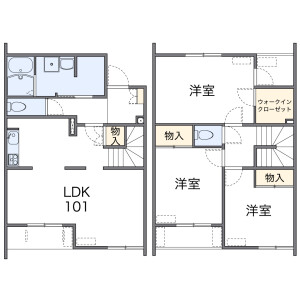 3LDK Apartment in Minamitanaka - Nerima-ku Floorplan