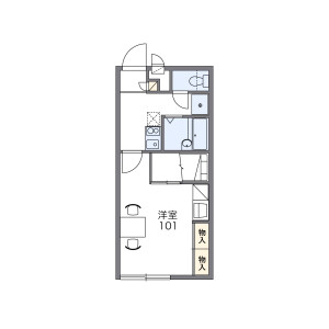 1K Apartment in Shiratakecho - Sasebo-shi Floorplan
