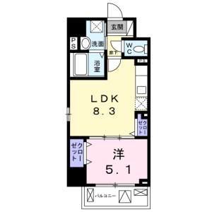 1LDK Mansion in Futabacho - Itabashi-ku Floorplan