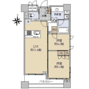 2LDK {building type} in Hiroo - Shibuya-ku Floorplan