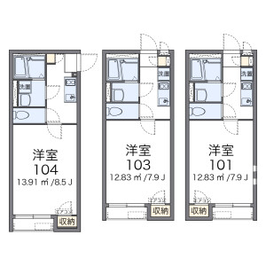 1K Apartment in Higashikojiya - Ota-ku Floorplan