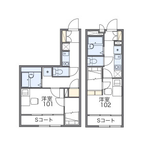 1K Apartment in Nakanoshima - Kawasaki-shi Tama-ku Floorplan