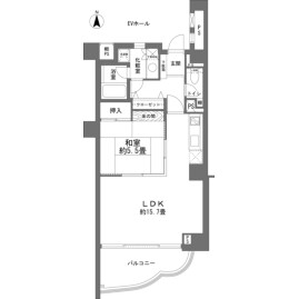 1LDK {building type} in Kitayama(sonota) - Kamogawa-shi Floorplan