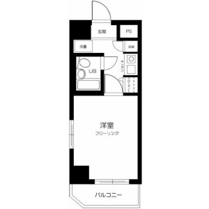 1K Mansion in Nakacho - Saitama-shi Omiya-ku Floorplan