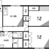 2LDK Apartment to Rent in Koshigaya-shi Floorplan