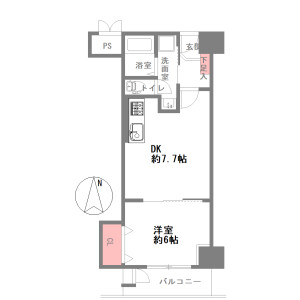 1DK {building type} in Honjohigashi - Osaka-shi Kita-ku Floorplan