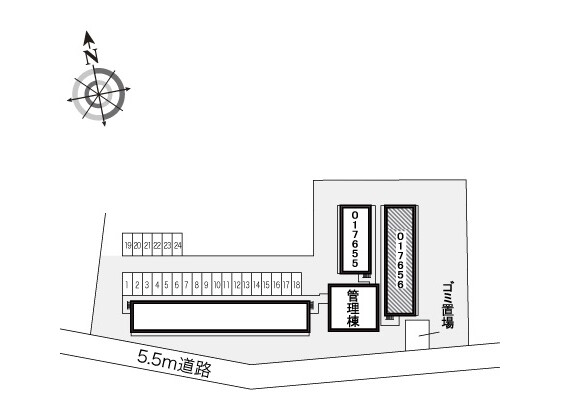 1LDK Apartment to Rent in Fuchu-shi Floorplan