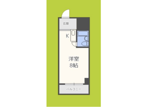 1R Apartment to Rent in Osaka-shi Chuo-ku Floorplan