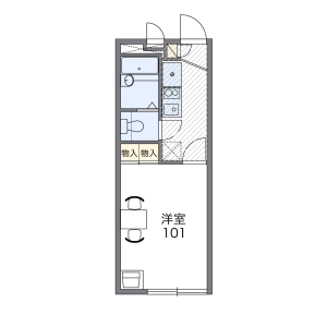 1K Apartment in Koyanagicho - Fuchu-shi Floorplan