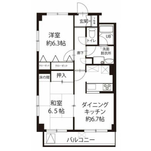 2DK Mansion in Higashinakano - Nakano-ku Floorplan