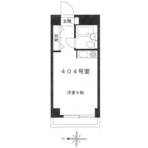 1R Mansion in Mita - Minato-ku Floorplan