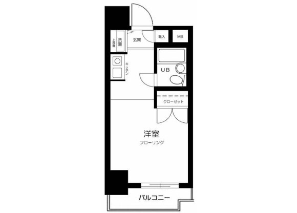 1K Apartment to Rent in Kawasaki-shi Kawasaki-ku Floorplan