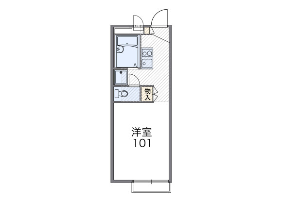 1K Apartment to Rent in Fukushima-shi Floorplan
