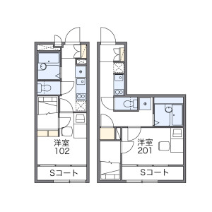 1K Apartment in Higashifuchinobe - Sagamihara-shi Chuo-ku Floorplan