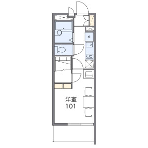 1K Mansion in Fukuike - Nagoya-shi Tempaku-ku Floorplan