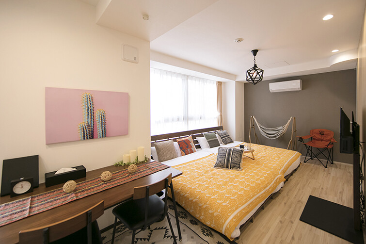 1R Serviced Apartment to Rent in Osaka-shi Fukushima-ku Bedroom