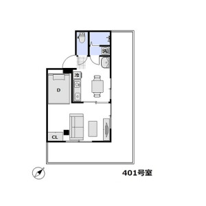 1DK Mansion in Higashishinkoiwa - Katsushika-ku Floorplan
