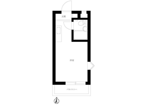 1R Apartment to Rent in Shibuya-ku Floorplan