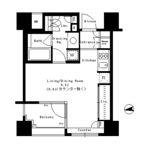 1R Mansion in Suidocho - Shinjuku-ku Floorplan