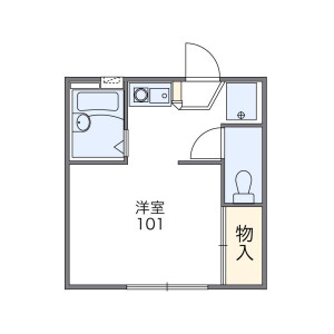 1K Apartment in Kemigawacho - Chiba-shi Hanamigawa-ku Floorplan
