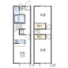 2DK Apartment to Rent in Fuefuki-shi Floorplan