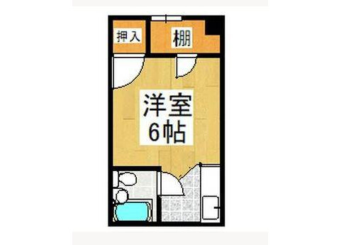1R Apartment to Rent in Osaka-shi Naniwa-ku Floorplan
