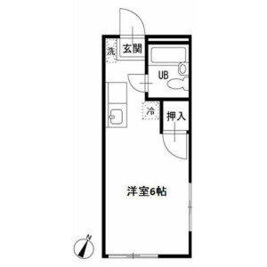 1R Apartment in Konandai - Yokohama-shi Konan-ku Floorplan