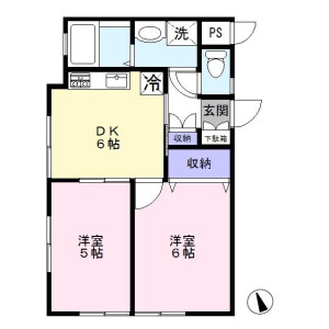 2DK Apartment in Umeda - Adachi-ku Floorplan