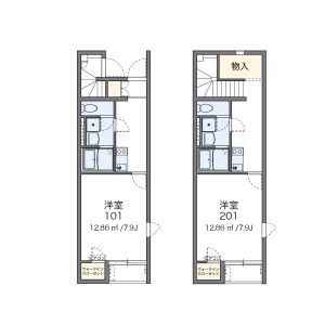 1K Apartment in Jonancho - Hitachi-shi Floorplan