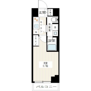 1K Mansion in Ichinotsubo - Kawasaki-shi Nakahara-ku Floorplan