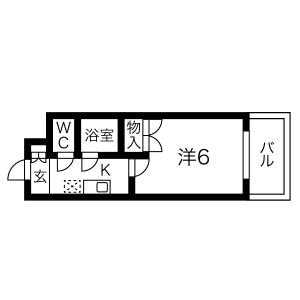 1K Mansion in Yoshino - Nagoya-shi Higashi-ku Floorplan