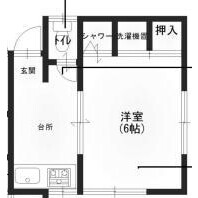 1DK Apartment in Nakajujo - Kita-ku Floorplan