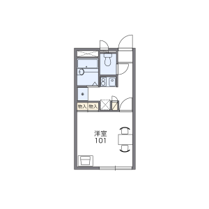 1K Apartment in Shimotsukoku - Atsugi-shi Floorplan