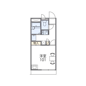 1K Mansion in Zakuzaicho - Kishiwada-shi Floorplan