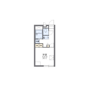 1K Apartment in Deyashiki motomachi - Hirakata-shi Floorplan