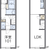 1LDK Apartment to Rent in Toyama-shi Floorplan